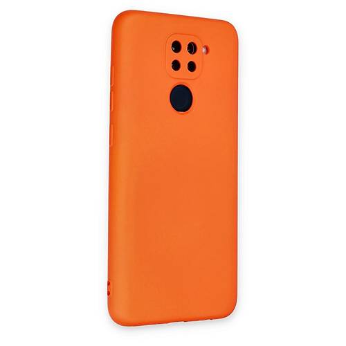 Redmi Note 9 K�l�f Nano i�i Kadife Silikon - Turuncu
