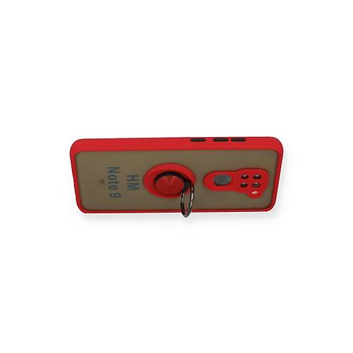 Redmi Note 9 K�l�f Montreal Y�z�kl� Silikon Kapak - K�rm�z�