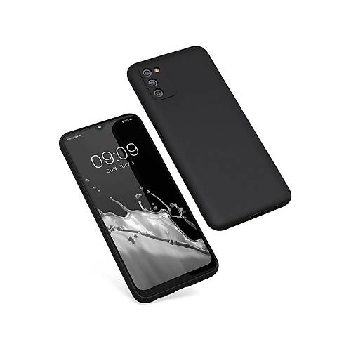 Galaxy A03S K�l�f First Silikon - Siyah
