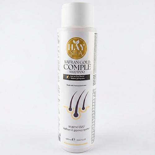 Safran Gold Complete �ampuan 400 ml Safran �zl� G�m�� �yonlu Keratin ve Biotin ��eren Bitkisel �ampuan