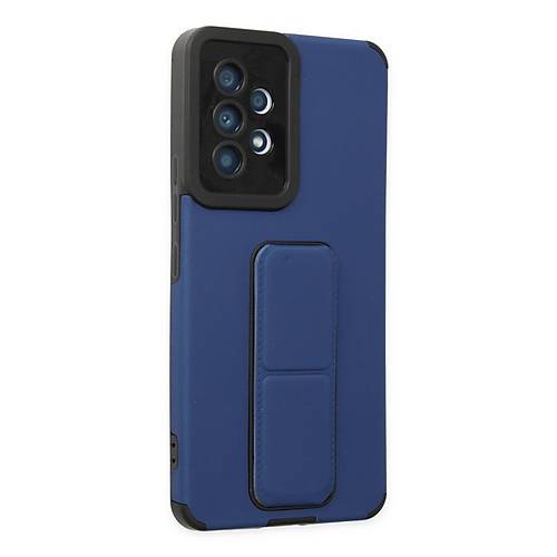 Galaxy A53 5G K�l�f Mega Standl� Silikon - Mavi