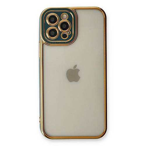 iPhone 12 Pro K�l�f Liva Lens Silikon - Ye�il