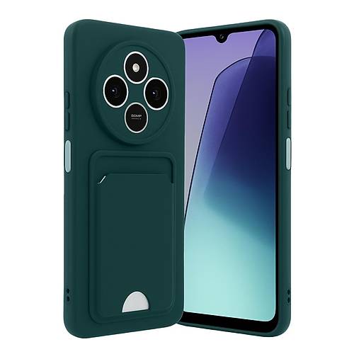 Redmi 14C Kelvin Kartvizitli Silikon - Koyu Ye�il
