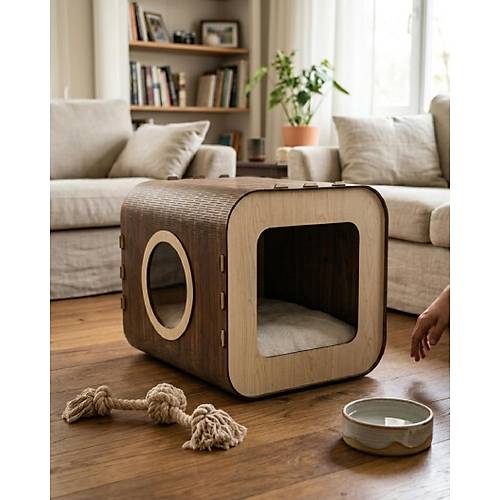 �zel Tasar�m Fusion MDF Kedi Evi