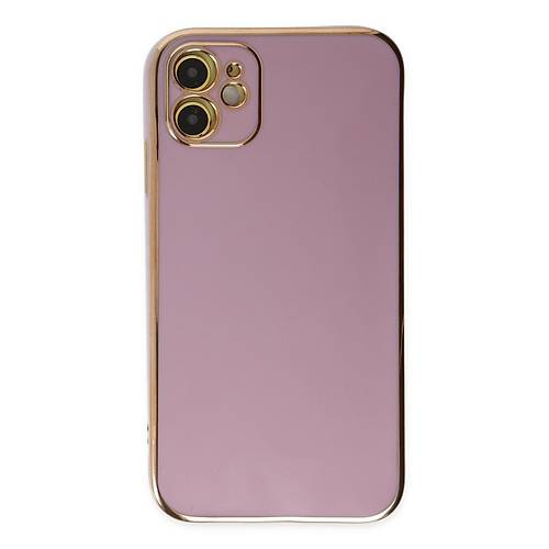 iPhone 12 K�l�f Volet Silikon - Mor