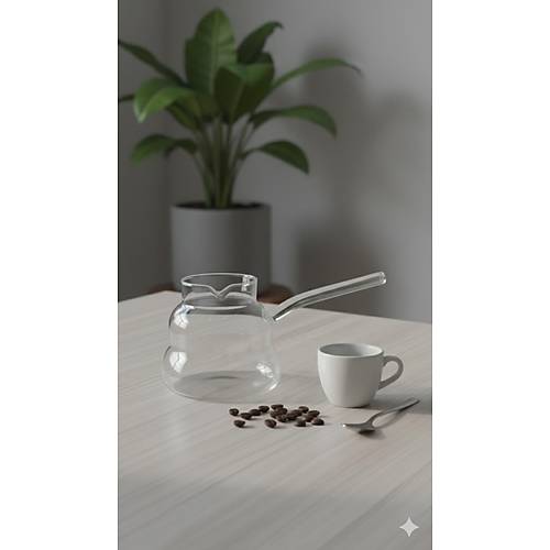 Is�ya Dayan�kl� Cam Cezve 400 ml-ASM0540