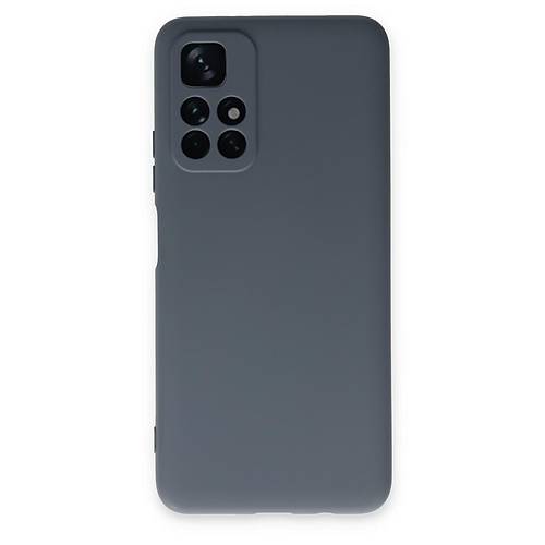 Redmi Note 11T K�l�f Nano i�i Kadife Silikon - Gri