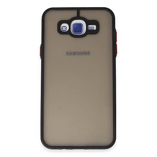 Galaxy J7 K�l�f Montreal Silikon Kapak - Siyah