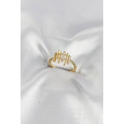 Gold Renk Zirkon Ta�l� S�tun Model Kad�n Y�z�k