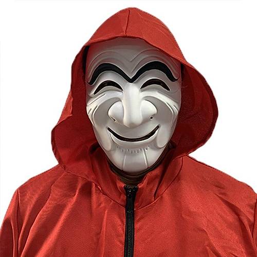 Koreli H�rs�z Teatral Hahoe Maskesi - Para Heist Maskesi - Dali Maskesi