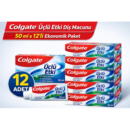 Colgate ��l� Etki Di� Macunu 50 ml ��r�k Koruma & Ferah Nefes 12 ADET