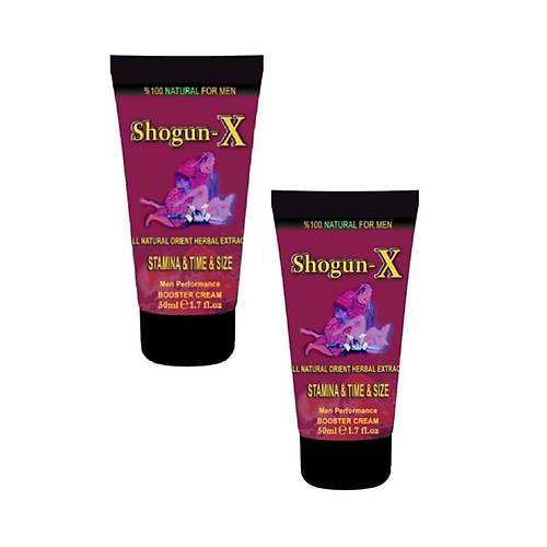 Shogun -x Extra Cream Erkekler ��in Sertle�meye ve Gecikmeye Etkili Kremi 50ml X 2 Adet