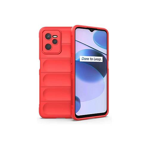 Realme C35 K�l�f Optimum Silikon - K�rm�z�