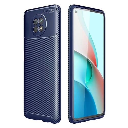 Redmi Note 9 5G K�l�f Auto Focus Karbon Kapak - Lacivert