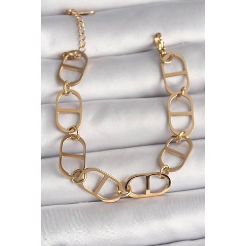 316L �elik Gold Renk Kad�n Bileklik