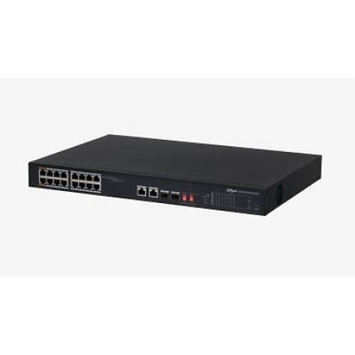 DAHUA PFS3218-16ET-135 16 PORT GIGABIT +2XRJ45/2XGB SFP COMBO 135W POE RACKMOUNT SWITCH
