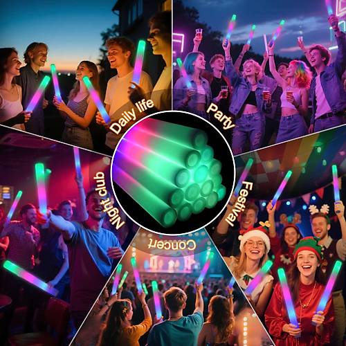 Led I��kl� ( 6 Adet ) 3 Modlu Kau�uk I��kl� S�nger Parti �ubuk Sopa - 46 cm