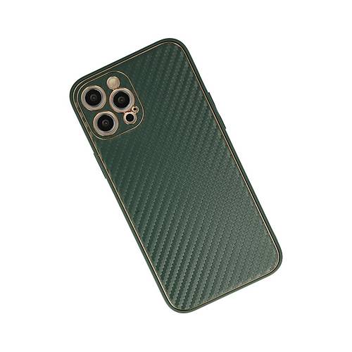 iPhone 12 Pro Max K�l�f Coco Karbon Silikon - Ye�il