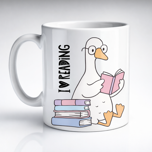 I Love Reading Yaz�l� Kupa Model 210 Kitap Temal� Tasar�m Seramik Kahve Kupas� Kitap Severlere Hediye