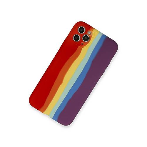 iPhone 11 Pro K�l�f Ebruli Lansman Silikon - K�rm�z�-Mor