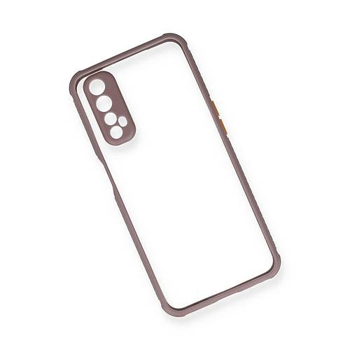 Realme 7 K�l�f Miami �effaf Silikon - A��k Mor