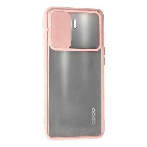 Reno 5 Lite K�l�f Palm Buzlu Kamera S�rg�l� Silikon - Pembe