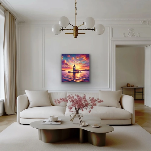 K�z Kulesi Kanvas Tablo 90x90cm
