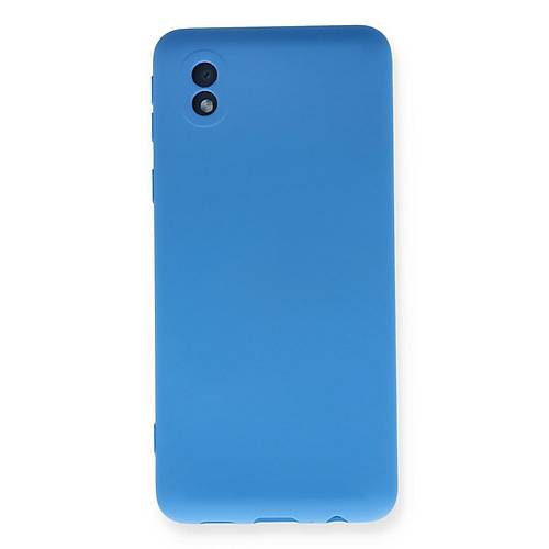 Galaxy A01 Core K�l�f Nano i�i Kadife Silikon - Mavi