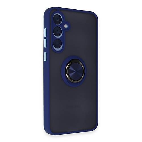 Galaxy A25 5G K�l�f Montreal Y�z�kl� Silikon Kapak - Lacivert