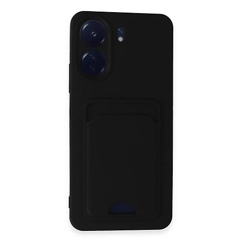 Redmi 13C K�l�f Kelvin Kartvizitli Silikon - Siyah