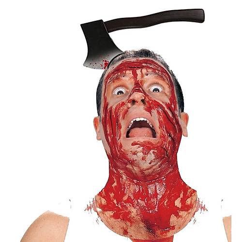 Kafaya Saplanm�� Halloween Kanl� Balta �aka Tac�