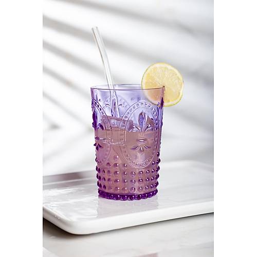 Akrilik Mor K�sa Bardak & Su Me�rubat Kahve Yan� Barda�� 400 ml ( Cam De�ildir )