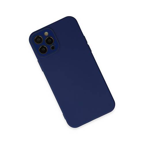 iPhone 12 Pro K�l�f Lansman Glass Kapak - Sky Blue