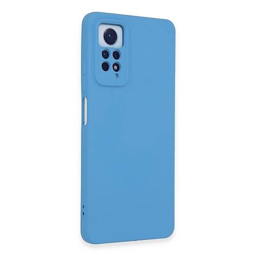 Redmi Note 12 Pro 4G K�l�f Nano i�i Kadife Silikon - Mavi