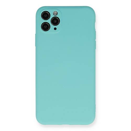 iPhone 11 Pro Max K�l�f Nano i�i Kadife Silikon - Turkuaz