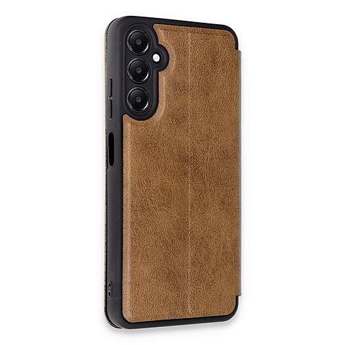Galaxy A15 4G K�l�f Flip Cover - Taba