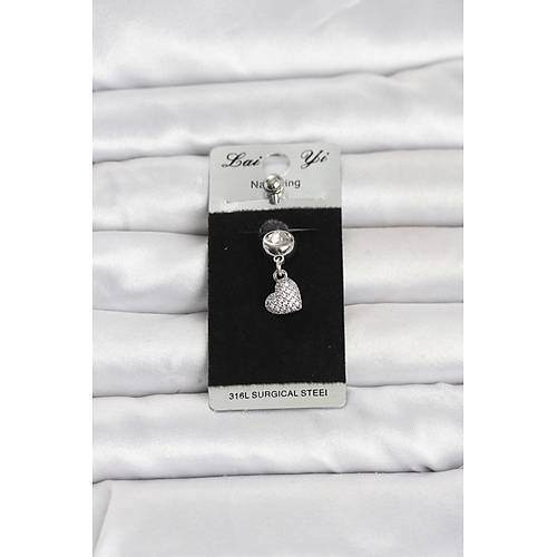 316L Cerrahi �elik Sallant�l� Kalp Model G�bek Piercing