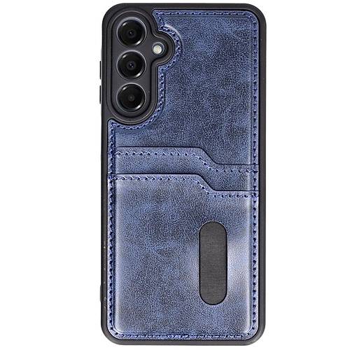 Galaxy S24 FE K�l�f Sara Kartvizitli Deri K�l�f - Lacivert
