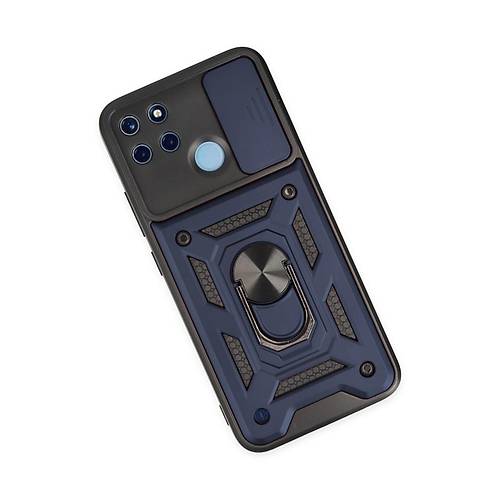 Realme C25Y K�l�f Pars Lens Y�z�kl� Silikon - Lacivert