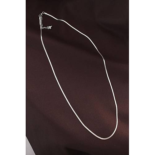 �elik G�m�� Renk 60 cm �nce �talyan Zincir Kolye