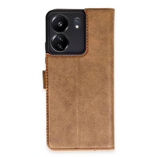 Redmi 13C K�l�f Trend S Plus Kapakl� K�l�f - Taba