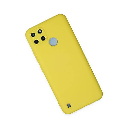 Realme C25Y K�l�f Nano i�i Kadife Silikon - Sar�