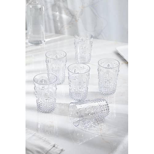 Akrilik �effaf Tekli K�sa Bardak & Su Me�rubat Kahve Yan� Barda�� 400 ml ( Cam De�ildir )