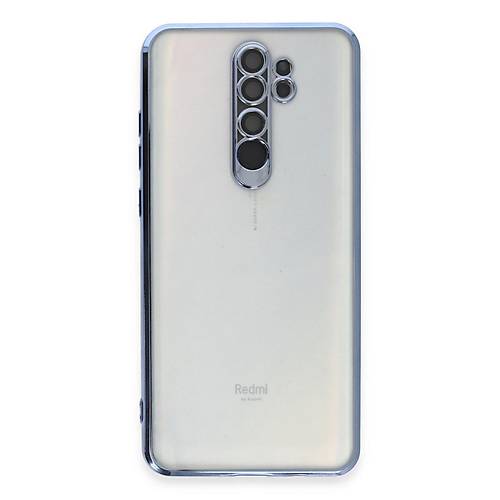 Redmi Note 8 Pro K�l�f Razer Lensli Silikon - A��k Mavi