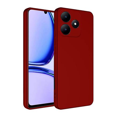 Realme C61 K�l�f First Silikon - K�rm�z�