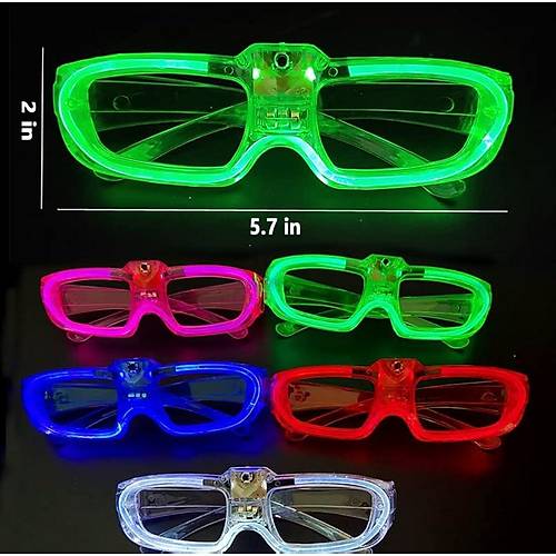 K�rm�z� LED I��kl� Parti G�zl��� 3 Modlu � Glow & Gece E�lence G�zl���