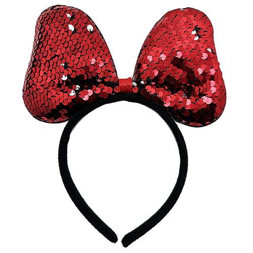 Renk De�i�tiren Pullu Payetli Fiyonk Parti Tac� K�rm�z� G�m�� Renk 20x16 cm