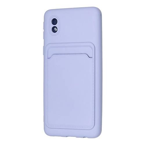 Galaxy A01 Core K�l�f Kelvin Kartvizitli Silikon - Lila