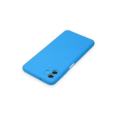Galaxy A04 K�l�f Nano i�i Kadife Silikon - Mavi