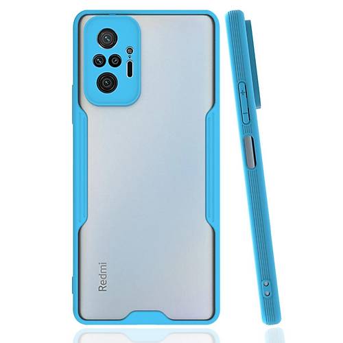 Redmi Note 10 Pro K�l�f Platin Silikon - Mavi